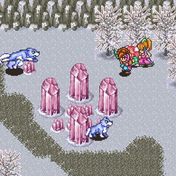 fantasyanime:  The Snow Lands - Secret of Mana (SNES) 