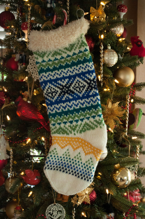 I had made five stockings, and a friend called dibs on two. Here are the rest for sale in my shop![ 