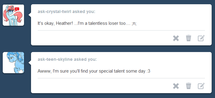 nopony-ask-mclovin:  ask-heathersweetfeathers:  I guess im fine without a cutiemark