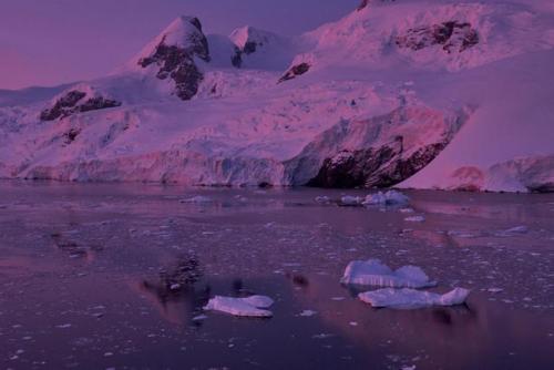 Our phenomenal purple sunrise over the Antarctic Peninsula, Antarctica [OC][2000x1333] ✈