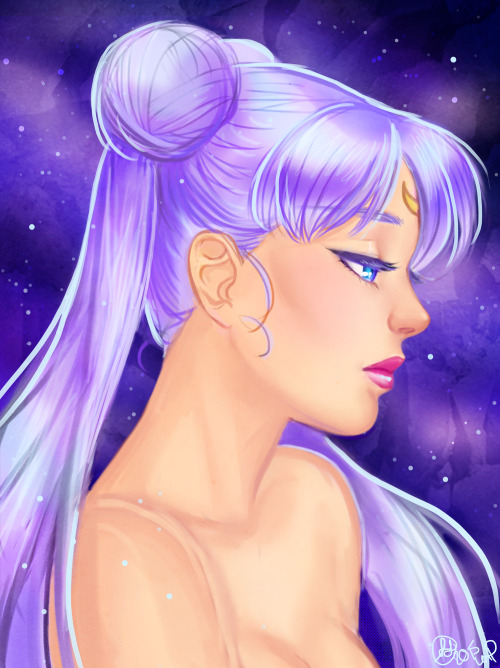 sammiegscribbles: had a crummy stressful day so I drew some moon mama Queen Serenity 