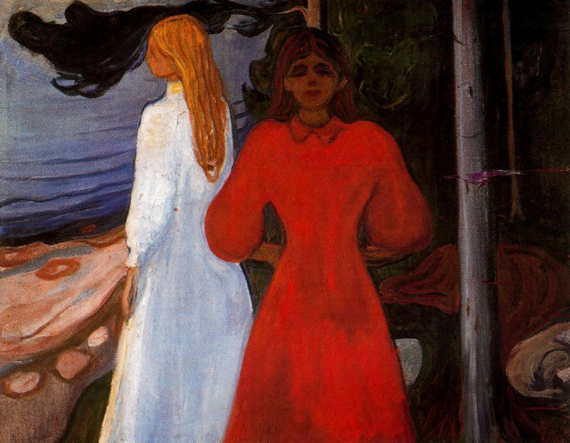expressionism-art: Red and White, 1900, Edvard MunchSize: 93.5x129.5 cmMedium: oil