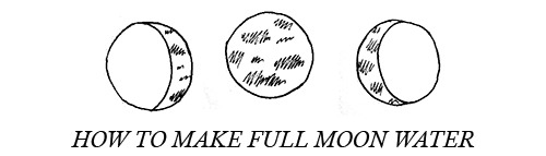 sstoness:One thing I love to do during the Full Moon is making full moon water. Even if I don’t know