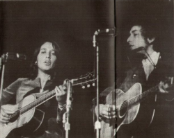 bobdylan-n-jonimitchell:  A rare shot of