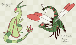 henzolin:  I did the pokemon hybrid/variations thing, p much just mixed my favorite pokemon (Flygon) with other Pokemon I liked, lol