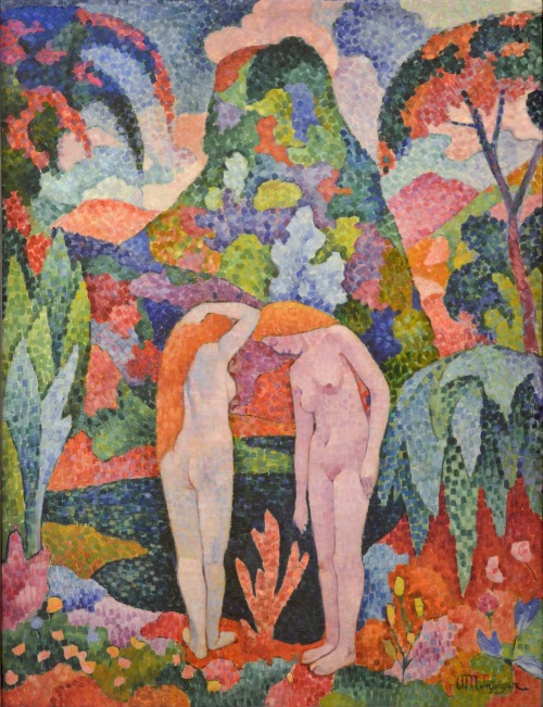 terminusantequem: Jean Metzinger (French, 1883-1956) - Baigneuse. Deux nus dans un jardin exotique (