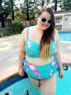unskinny:  I tried to go swimming today but the water was so cold!  I have the lumpy sea goddess look down though.    Wow