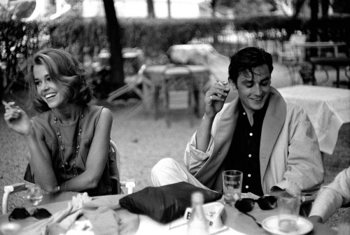 orwell:Jane Fonda and Alain Delon, 1964