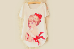 riemi:  red ribbon girl t-shirt ♥ 