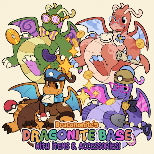 ✨ $20 DRAGONITE BASE ✨ this base has 63 add-ons including items from the Pokemon & PMD games AND