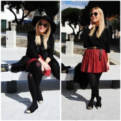 fashion-tights:  Burgundy skirt Porto. (by