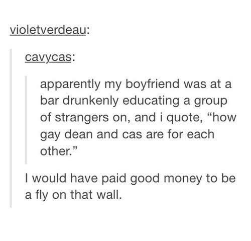 hannahruth990: Oh look! More Destiel Tumblr Posts