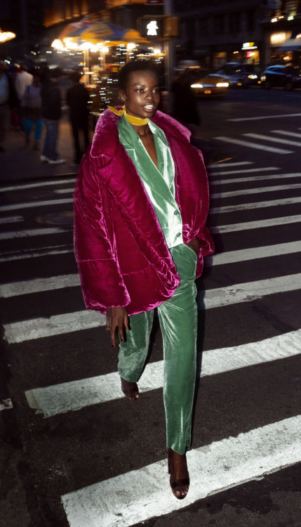 midnight-charm:“Night Visions”Maria Borges photographed by Cedric Buchet for Elle US August 2016Styl