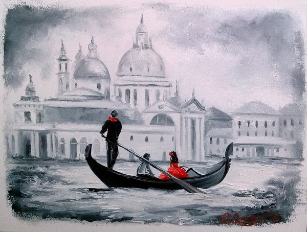 bestof-society6:    ART PRINTS BY OLHA DARCHUK    Paris   the romance of Venice 