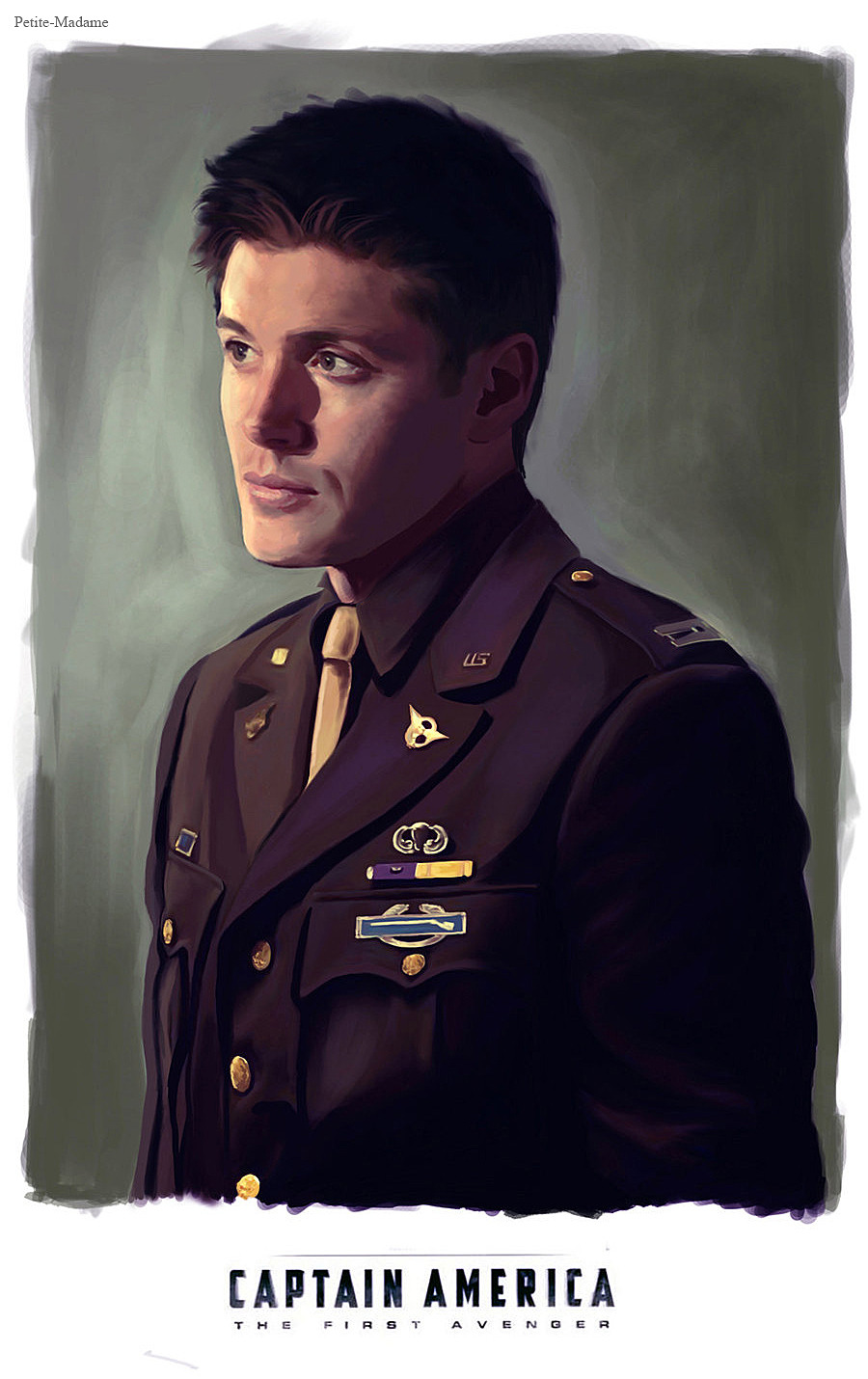 petite-madame: Captain America!AU: Jensen as Cap and Jared as Bucky. I’m reuploading