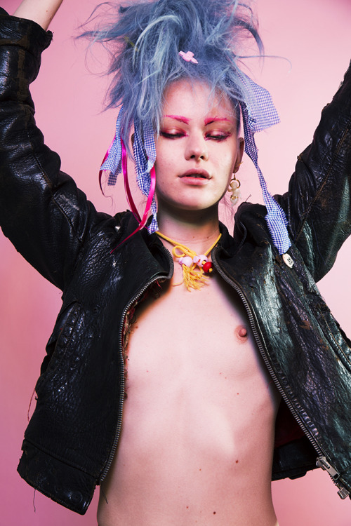 arvidaportfolio:Edward Meadham, Viv Albertine and Arvida Byström in Meadham Kirchhoff clothes for Wonderland Magazine 2015. Shot by Arvida Byström.