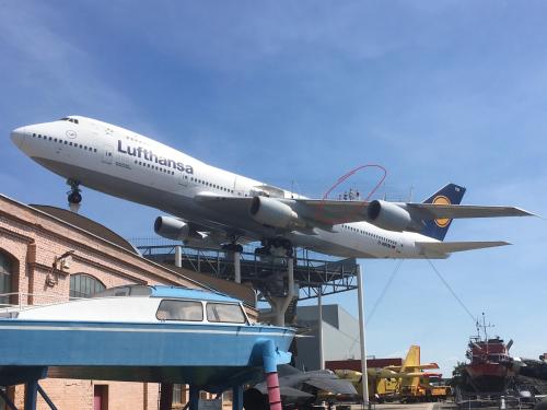 Some Humans On A 742 For Scale