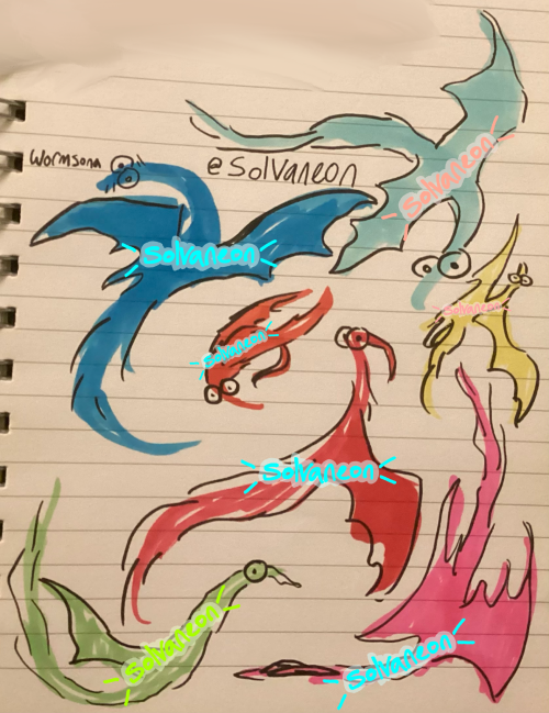 Some Worms I Drew In The Book My Mother Gave Me To Vent In
