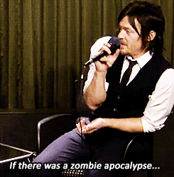 enoughmagictofly:  ricktatorshipxo: How Andrew Lincoln & Norman Reedus would react in an apocaly