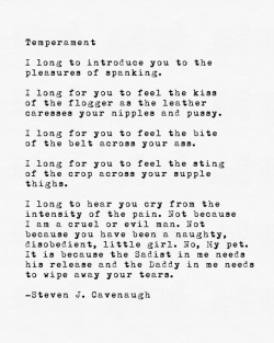 scavenaugh:  Temperament 