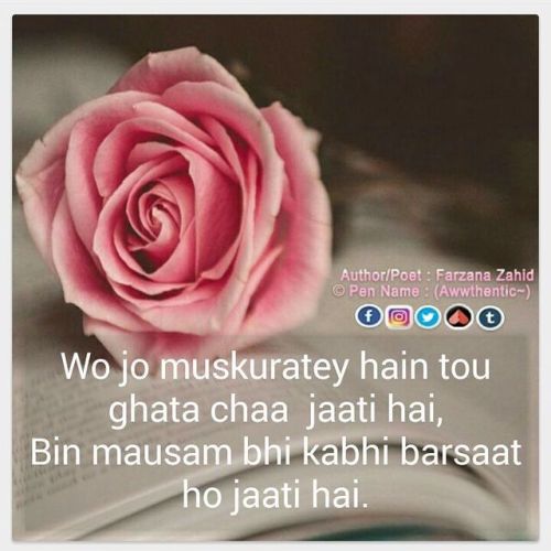 #shayari #hindishayari #urdushayari #FarzanaZahid #ehsaas #jazbaat #mohabbat #dil #writerscommunity #writersnetwork #author #poet #writer #Awwthentic #mirakee #pod #poetry #poeticsighs #poeticsoul #poeticthoughts #poetrygram #emotions #love...