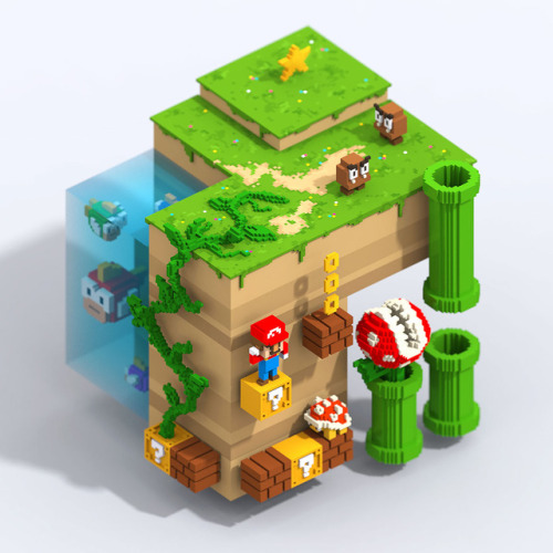 it8bit:  Super Mario Land - Voxel ArtCreated by  William Santacruz  