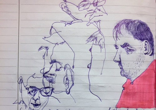 Meeting sketches. Sometimes an abstract portrait captures it best. 