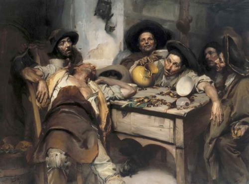 José Malhoa (Caldas da Rainha 1855 - Figueiró dos Vinhos 1933); Os Bêbados ou Festejando o São Martinho (The Drunks or Celebrating St. Martin’s Feast), 1907; oil on canvas, c. 150 x 200 cm