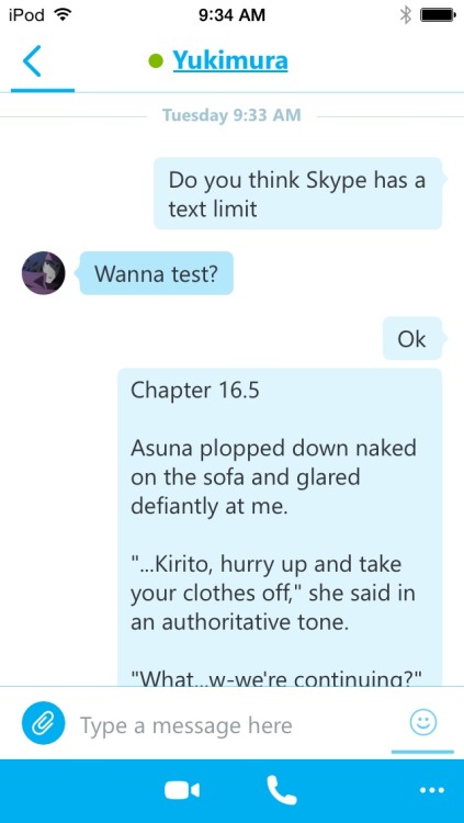 kazehaya-kamito: It turns out Skype does indeed have a limit to the text