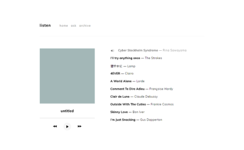 nouvae: listen by nouvae static :: install   minimal playlist pagehas playlists that retrieve audio 