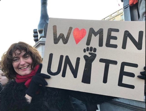 Anna Chancellor at the Women’s March on London (x)(x)