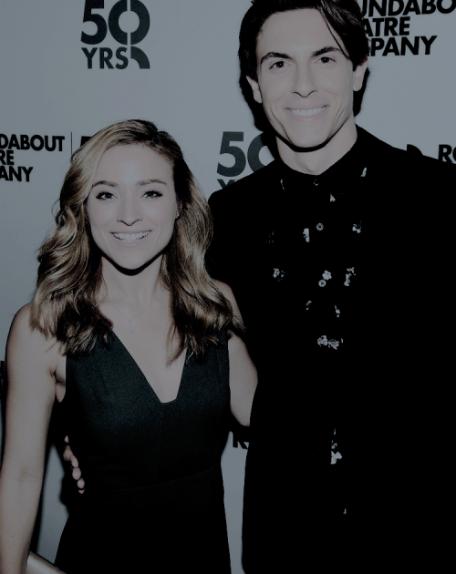  Christy Altomare and Derek Klena at the Holiday Inn opening night red carpet. 