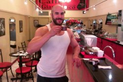 damienspankdow:  An important picture of Cesaro holding a tiny cup 