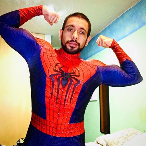 rubberfenix:  Today I felt a little spidy. 🕷🕸🕷🕸🕷🕸. . . . #spiderman #marvel #marvelcomics #cosplay #costume #gaycosplay #cosplayer #comicon #spidy #licra #lycra #spandex #superhero #gaygym #skintight #gear365 #supervillain #gaybeard