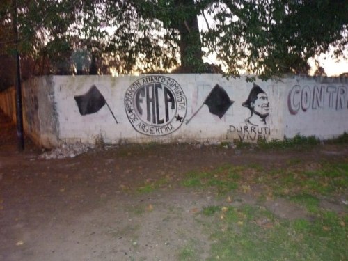 Murals painted by members of the Anarchist Communist Federation of Argentina