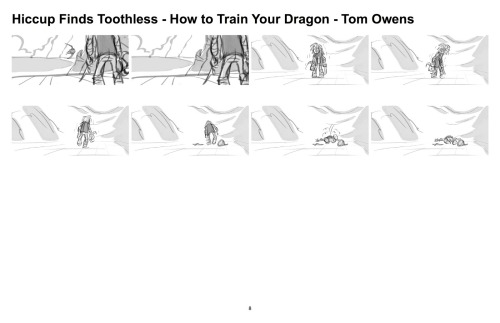 art-of-dreamworks-animations:Hiccup Finds Toothless [Storyboard]- How To Train Your DragonTom Owens