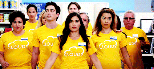 spencershastings:  NBC’S SUPERSTORE (2015 – 2021)Attention shoppers, please bring your final purchases up to checkout, ‘cause this store is about to close forever. On behalf of everyone here at Cloud 9, I’d just like to say, BUH-BYE! Sorry, that