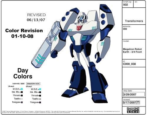 Transformers Shattered Glass Animated color schemes by Derrick J. Wyatt.