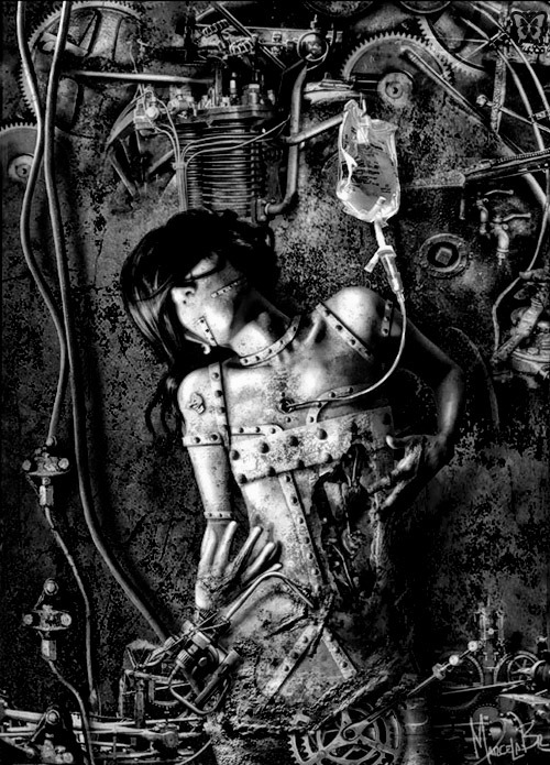 whitesoulblackheart:  Wounded Machinery by Marcela Bolivar © FB / Behance / Flickr / Website (Please leave credit & links … Ƹ̴Ӂ̴Ʒ) 