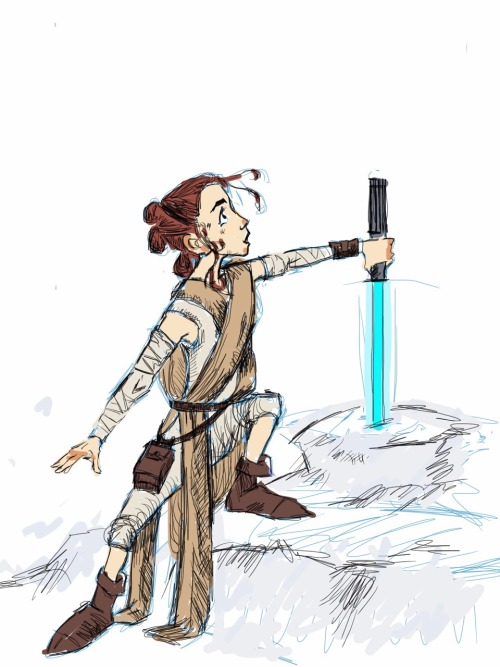 harrietvane:Rey, the once and future Jedi (The Sword In The Stone/the Lightsaber In The Snow)Had thi
