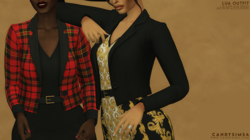 LUA OUTFIT | + blazer and dress recolor accsThis outfit combines a blazer and a dress, plus a rectan