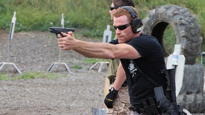 trenchmints:Cast members from 13 Hours get some range time during production of the