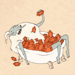rosewong:  ~*~just wanted to draw Ice King taking a bath in gems wheee~*~