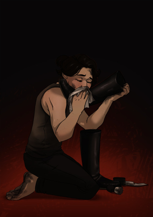 kylostahp: @kyluxhardkinks​ fill for this prompt: Kylo polishing Hux’s boots. Not while Hux i