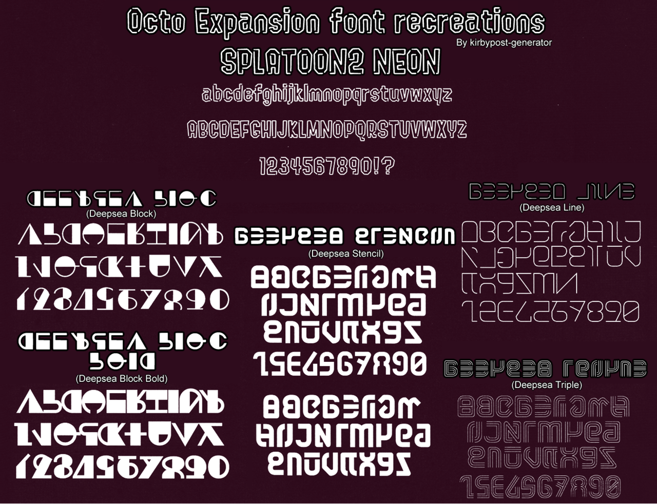 Kirby Posts Octo Expansion Font Recreations The Haikarawalker