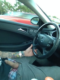 highnfreeballin:  camsherrill:  Driving around in the Benz showing my dick.  I try doing this all the time. 