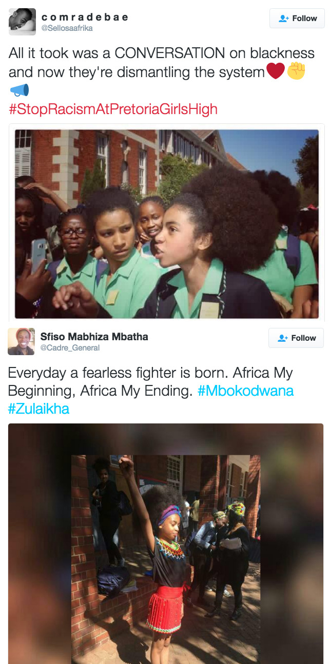 the-movemnt:  Pretoria Girls High School students are fighting back against a racist