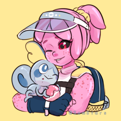 a friends amphibian oc giving some love to sobble~