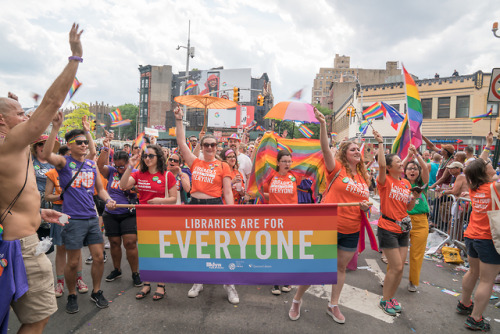  #RainbowReading: NYC Libraries March at Pride 2018The New York Public Library was joined by Queens 