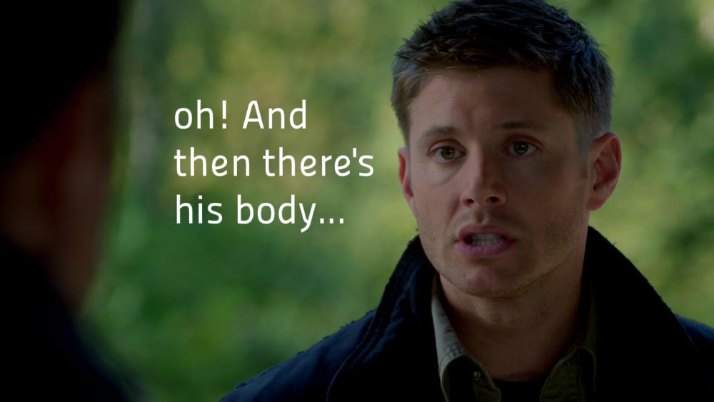 articulatedasdfghjkl:  Dean gets slightly carried away when describing Cas 